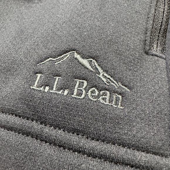 LL Bean Vest Mens XL Black Full Zip ProStretch Fleece Jacket AMPERITY Logo NEW - Picture 6 of 9